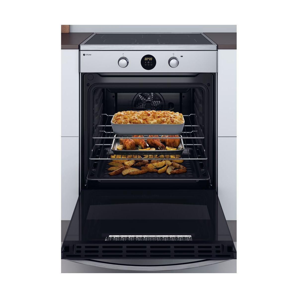 Indesit Cuisinière induction IS67IQ8CCX/FR Steam