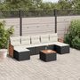 Voir la diapositive 1 : VIDAXL Salon de jardin 8 pcs avec coussins noir resine tressee