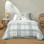 Home collection Parure housse de couetteavectaie oreiller coton 51 fils sobrut. Coloris disponibles : Gris