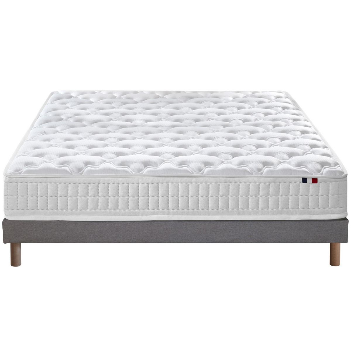 IDLITERIE Ensemble matelas ressorts ensachés, SPECTRE + Sommier tapissier
