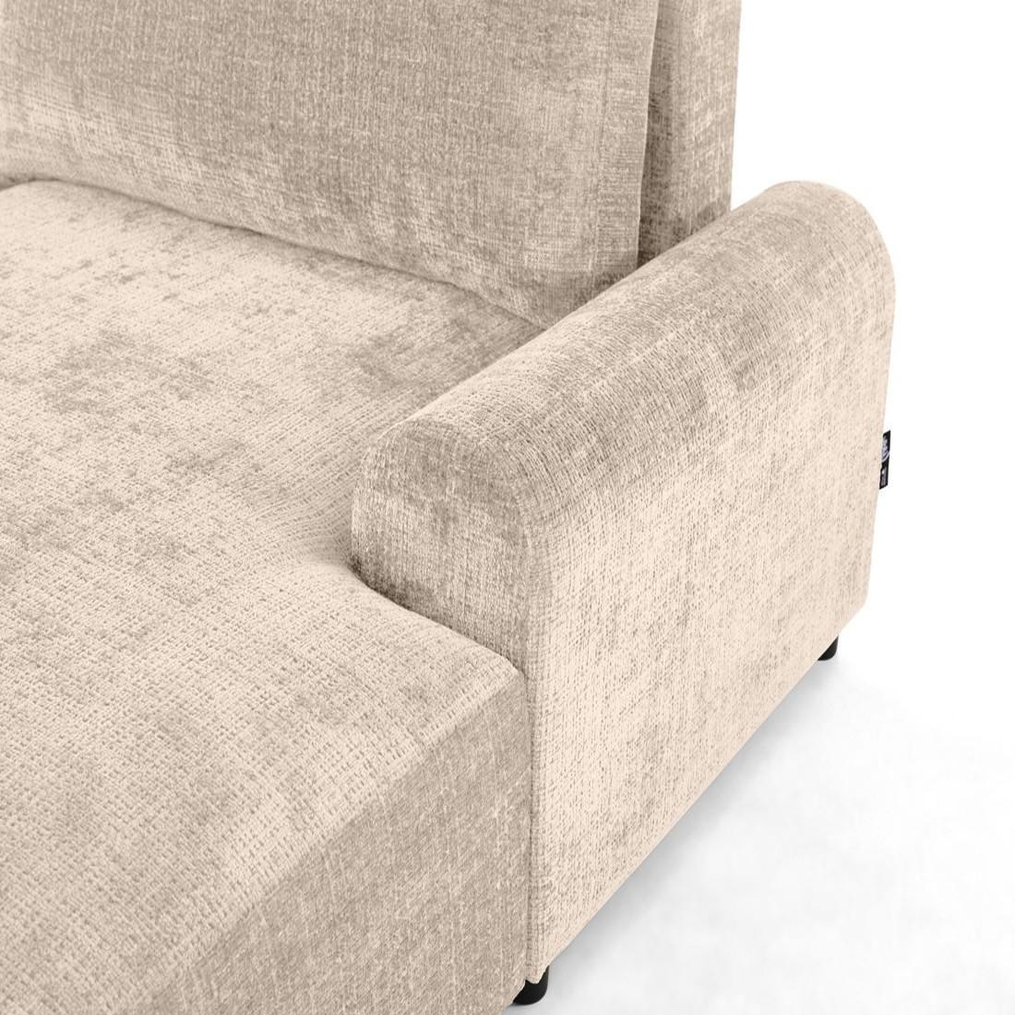 Voir la diapositive 4 : BEST MOBILIER Nelly - canapé d'angle droit 4 places convertible avec coffre en velours texturé