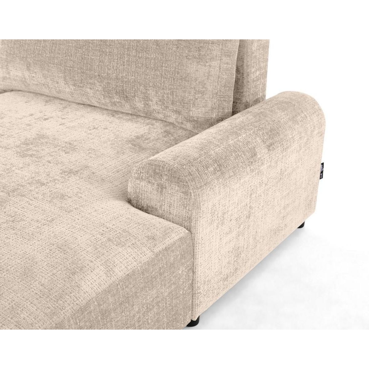 LISA DESIGN Nelly - canapé d'angle droit 4 places convertible avec coffre en velours texturé