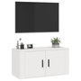 Voir la diapositive 4 : VIDAXL Meuble TV mural Blanc 80x34,5x40 cm
