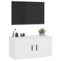 Voir la diapositive 4 : VIDAXL Meuble TV mural Blanc 80x34,5x40 cm