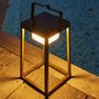 Voir la diapositive 3 : Lumisky Lanterne design sans fil LED VERONA Marron Aluminium H30cm