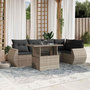 Voir la diapositive 1 : VIDAXL Salon de jardin avec coussins 7 pcs gris clair resine tressee