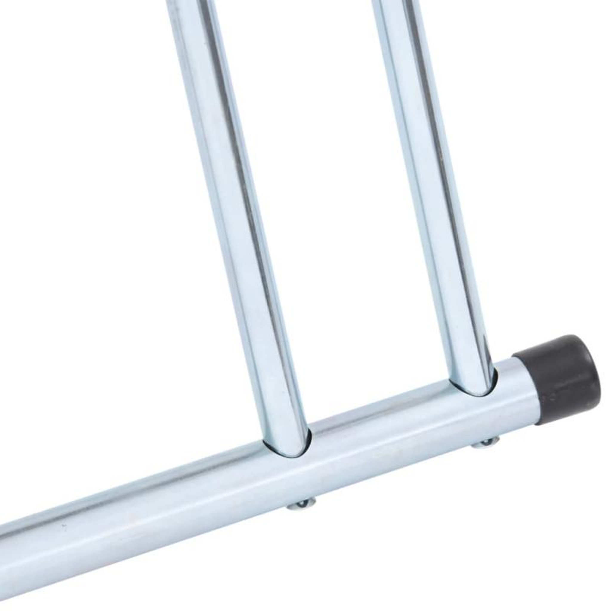Voir la diapositive 6 : VIDAXL Support de vélo au sol autoportant pour 2 vélos acier galvanisé
