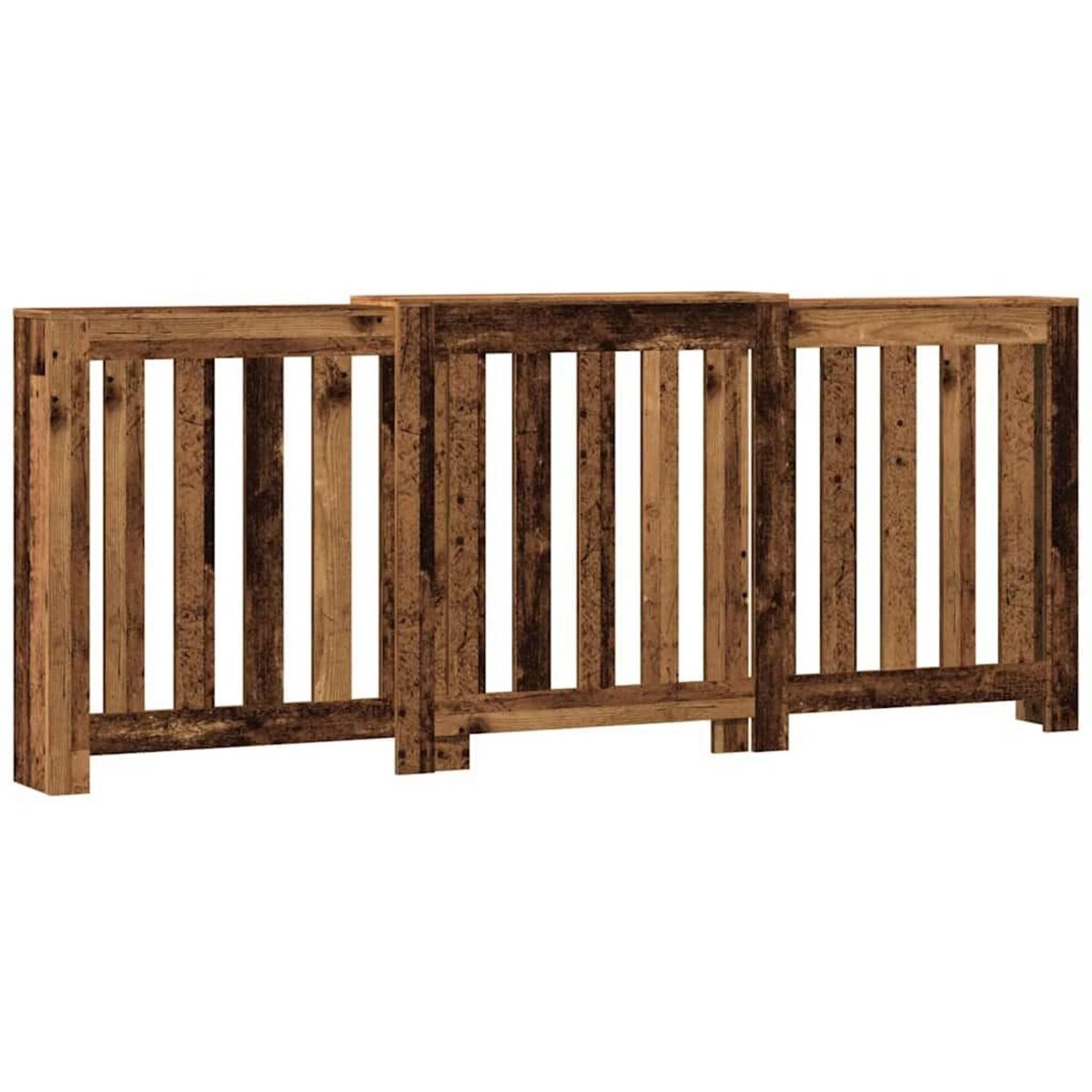 VIDAXL Cache-radiateur vieux bois 205x21,5x83,5 cm bois d'ingenierie