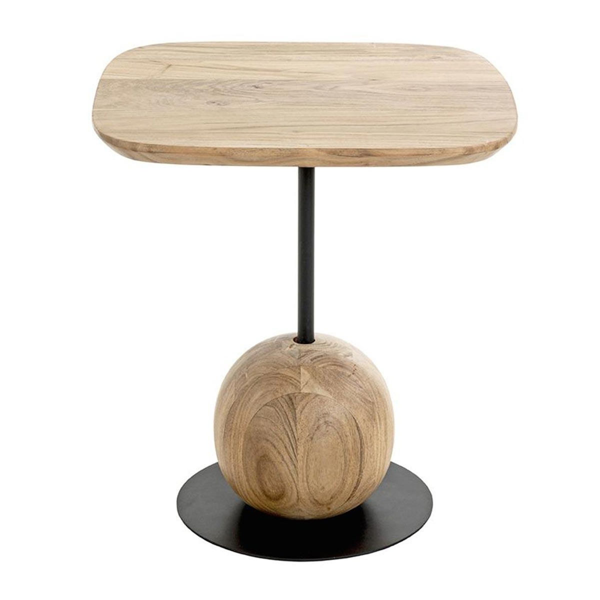 Paris Prix Table d'Appoint Design  Sphère  50cm Naturel & Noir