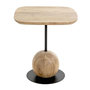 Voir la diapositive 2 : Paris Prix Table d'Appoint Design  Sphère  50cm Naturel & Noir