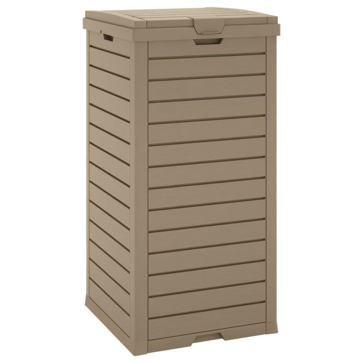 VIDAXL Poubelle d'exterieur marron clair 41x41x86 cm polypropylene