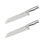 NIROSTA Ensemble de 2 Couteaux de cuisine Santoku lame de 18 cm Nirosta Star