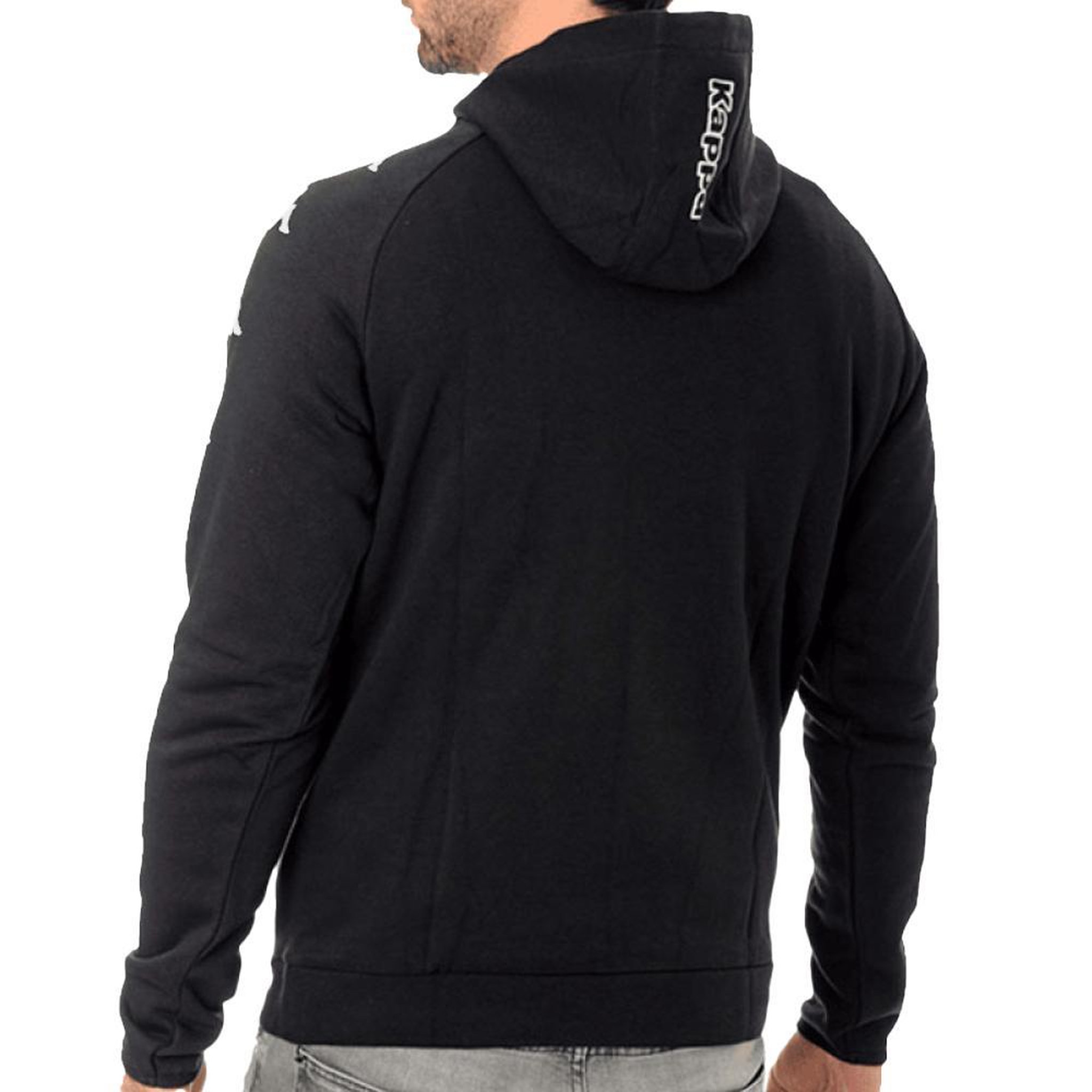 Voir la diapositive 2 : KAPPA Sweat à Capuche Noir Homme Kappa Diano 2024