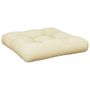 Voir la diapositive 2 : VIDAXL Coussin de palette creme 60x61,5x10 cm tissu