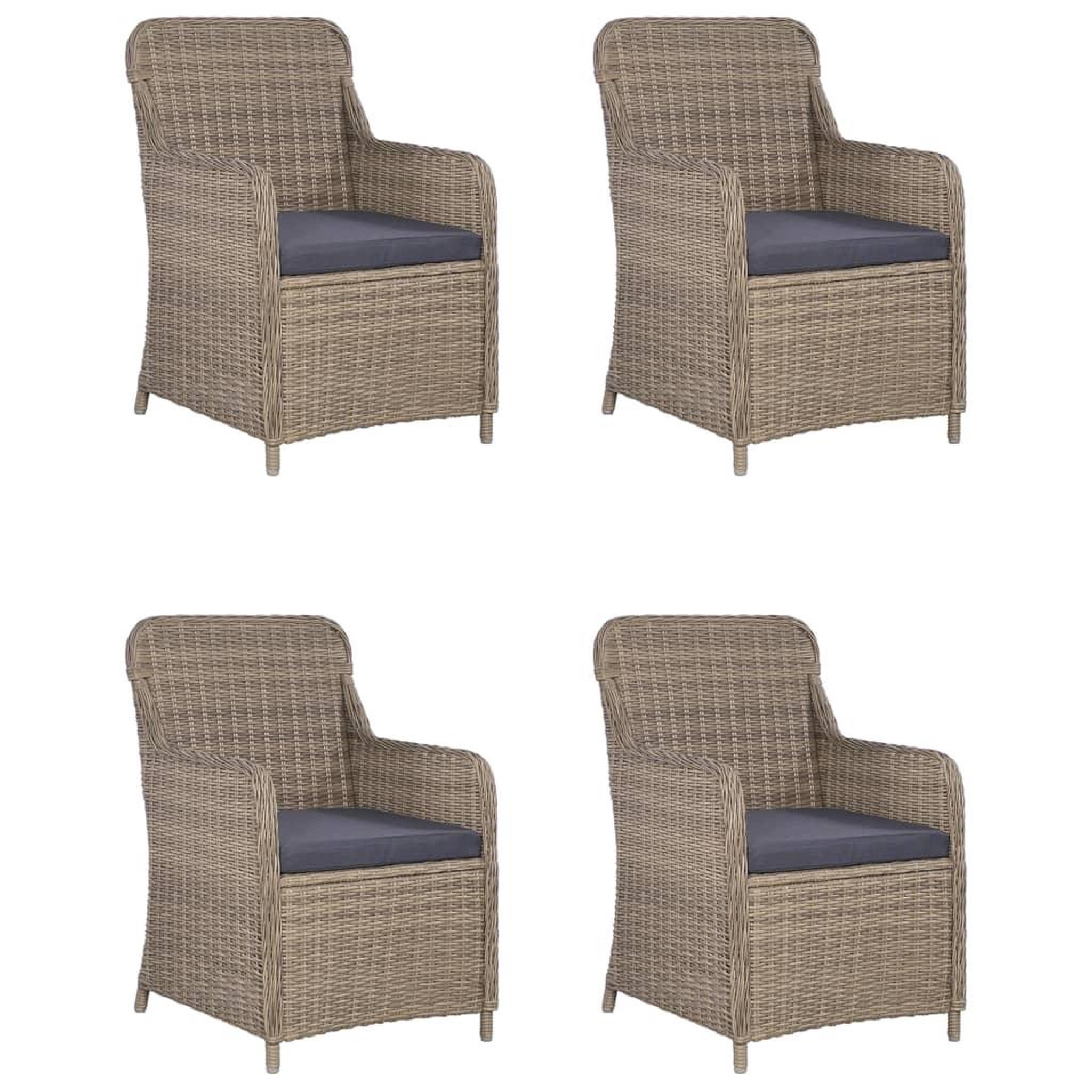 Voir la diapositive 5 : VIDAXL Ensemble a manger de jardin 5 pcs Marron