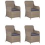 Voir la diapositive 5 : VIDAXL Ensemble a manger de jardin 5 pcs Marron