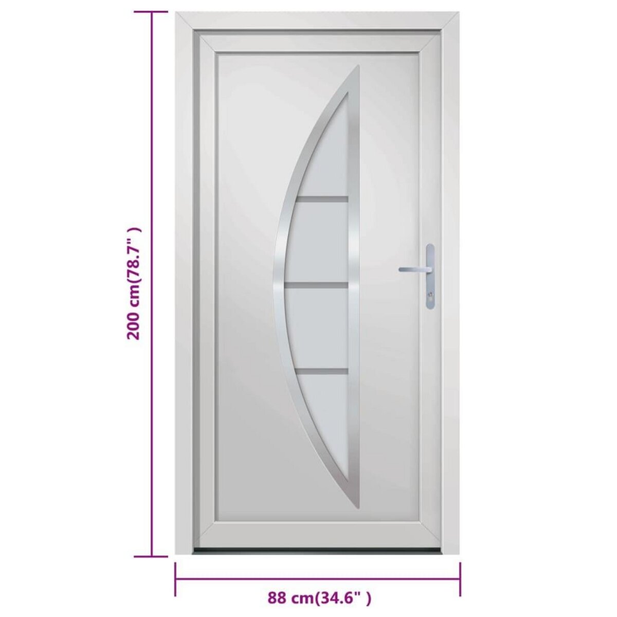 VIDAXL Porte d'entree Blanc 88x200 cm PVC
