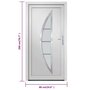 Voir la diapositive 6 : VIDAXL Porte d'entree Blanc 88x200 cm PVC