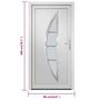 Voir la diapositive 6 : VIDAXL Porte d'entree Blanc 88x200 cm PVC