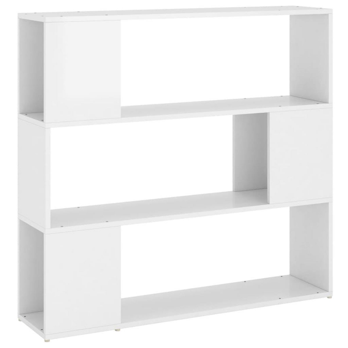 VIDAXL Bibliotheque/Separateur de piece Blanc brillant 100x24x94 cm