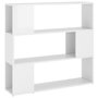 Voir la diapositive 2 : VIDAXL Bibliotheque/Separateur de piece Blanc brillant 100x24x94 cm