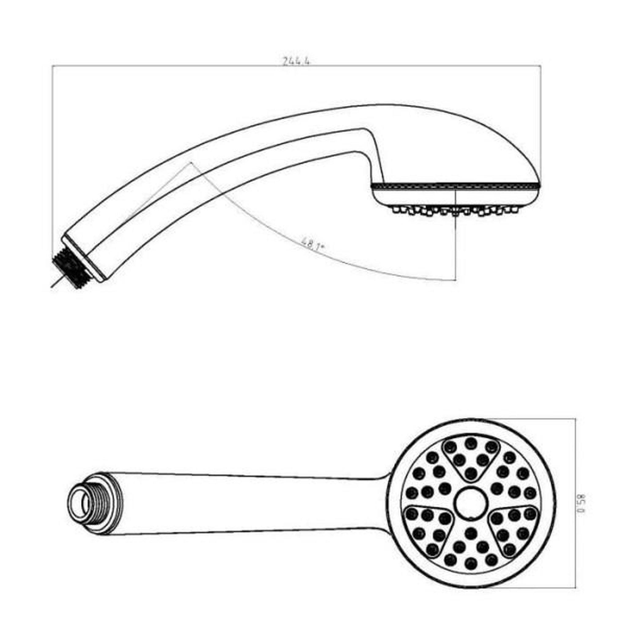 Voir la diapositive 2 : ROUSSEAU Douchette 1 jet tamari chrome - rousseau - abs - anti-calcaire - economie d'eau - garantie 5 ans