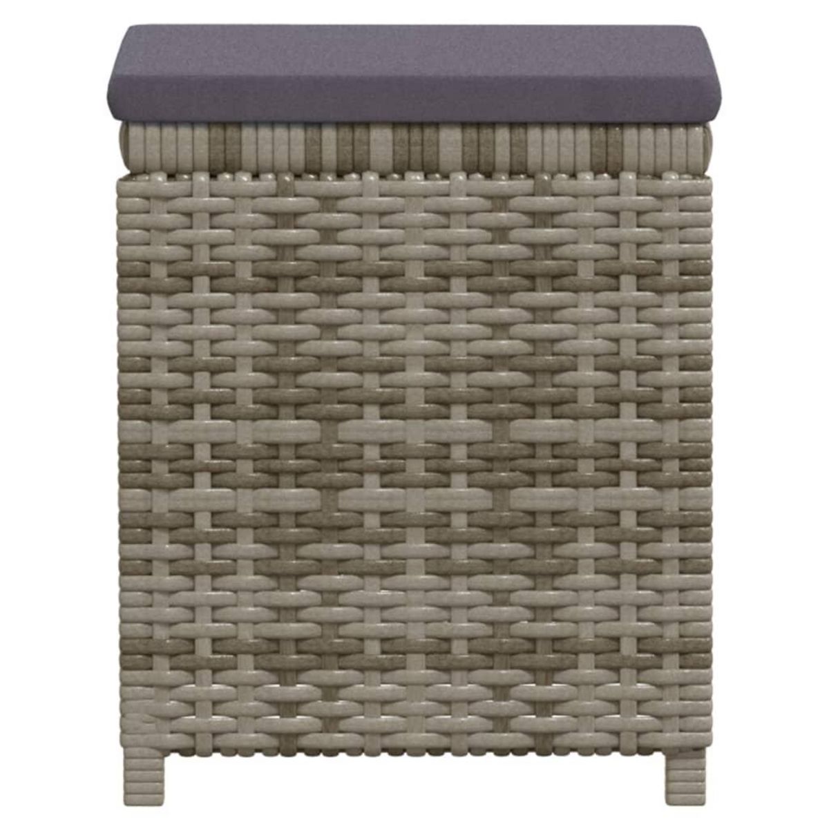 VIDAXL Salon de jardin 6 pcs avec coussins resine tressee gris