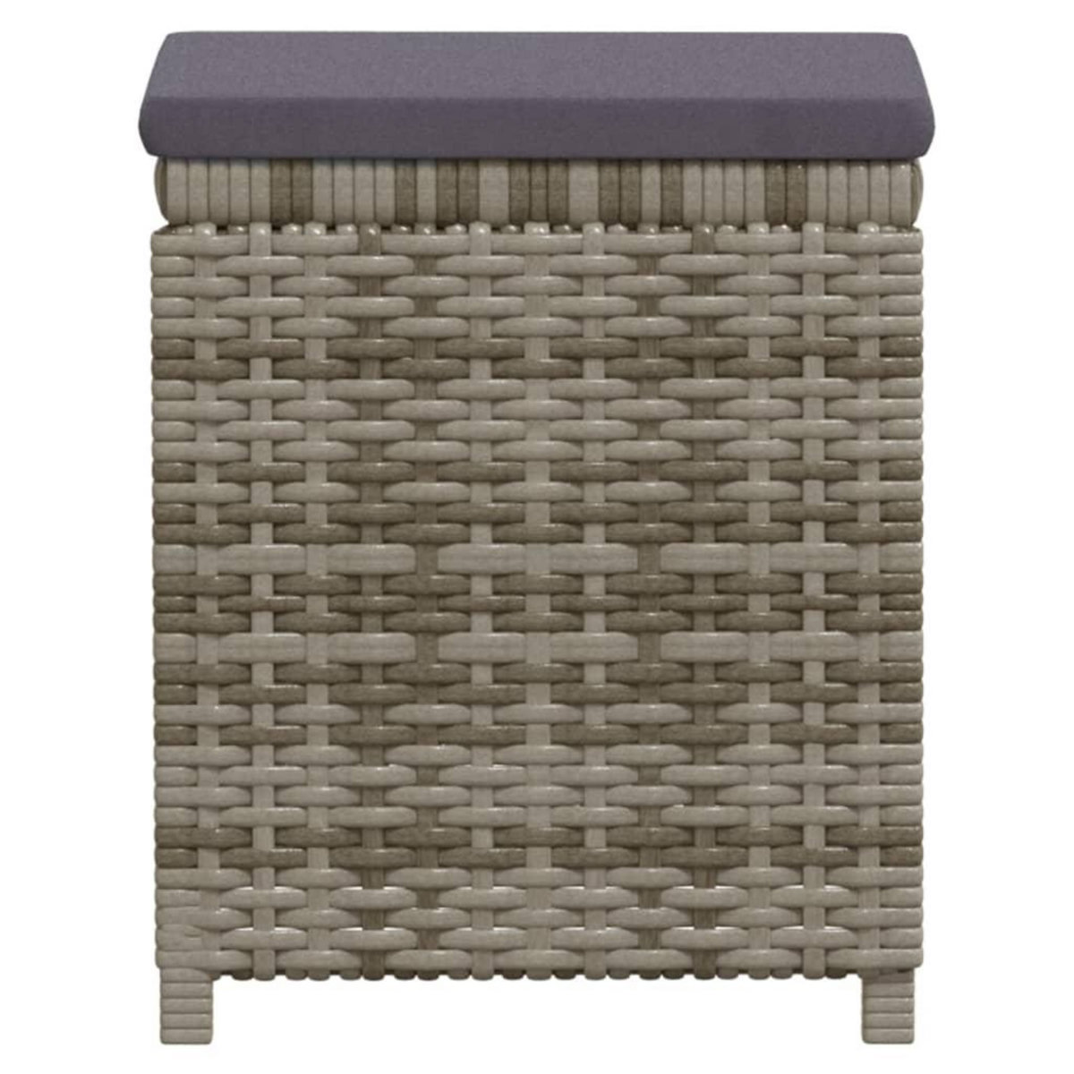 VIDAXL Salon de jardin 6 pcs avec coussins resine tressee gris