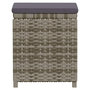 Voir la diapositive 4 : VIDAXL Salon de jardin 6 pcs avec coussins resine tressee gris