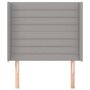 Voir la diapositive 3 : VIDAXL Tete de lit avec oreilles Gris clair 83x16x118/128 cm Tissu