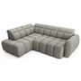 Voir la diapositive 3 : BEST MOBILIER Basile - canapé d'angle gauche 4 places assise extensible électrique avec coffre en tissu texturé