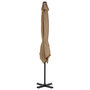 Voir la diapositive 3 : VIDAXL Parasol de jardin avec base portable taupe