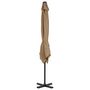 Voir la diapositive 3 : VIDAXL Parasol de jardin avec base portable taupe