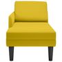 Voir la diapositive 4 : VIDAXL Fauteuil long avec coussin et accoudoir droit jaune velours