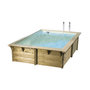 Voir la diapositive 1 : Ubbink Piscine bois Azura 3,00 x 3,00 x 1,26 m - Liner beige - Ubbink