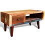 Voir la diapositive 3 : VIDAXL Table basse avec bord incurve et 1 tiroir Bois de recuperation