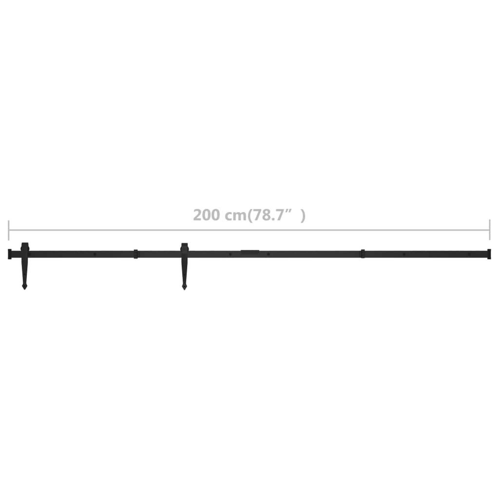 Voir la diapositive 6 : VIDAXL Kit mini de porte d'armoire coulissante Acier au carbone 200 cm