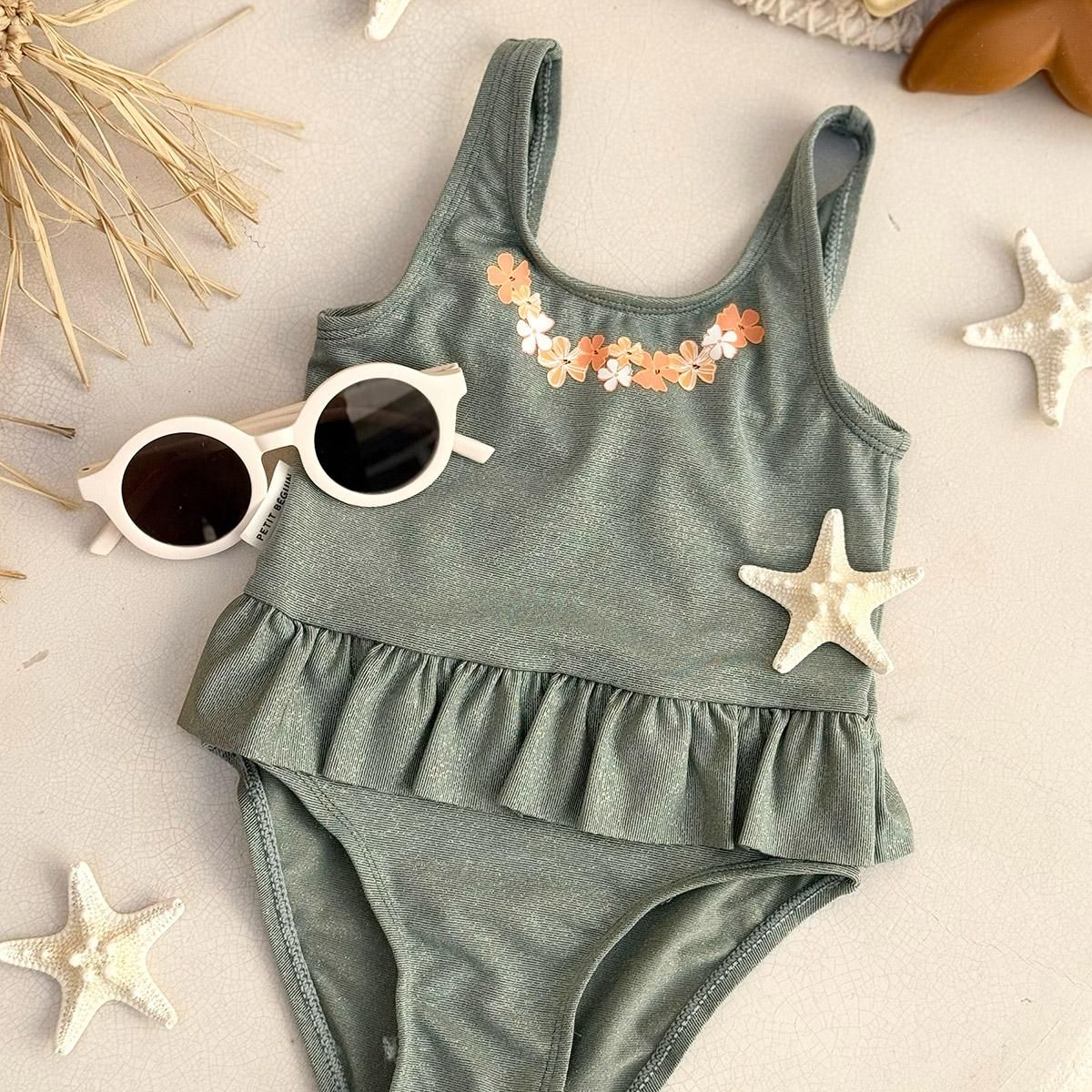 Petit Béguin Maillot de bain enfant 1 pièce Fleur