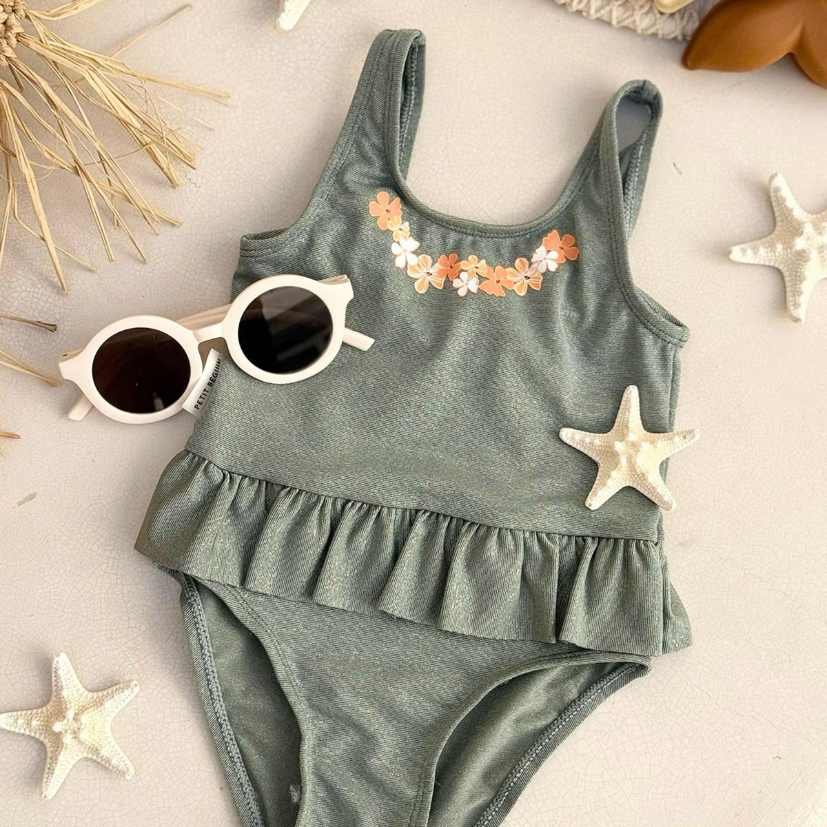 Petit Béguin Maillot de bain enfant 1 pièce Fleur