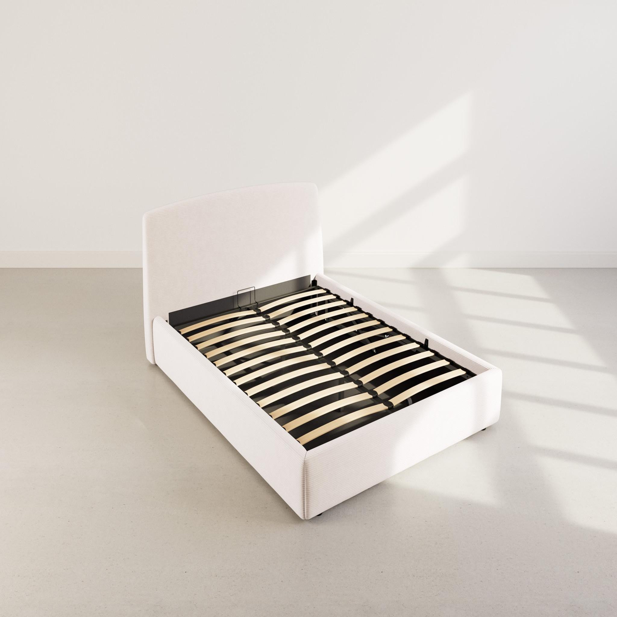 Voir la diapositive 5 : BEST MOBILIER Juliette - lit coffre - 160x200 cm - en velours côtelé