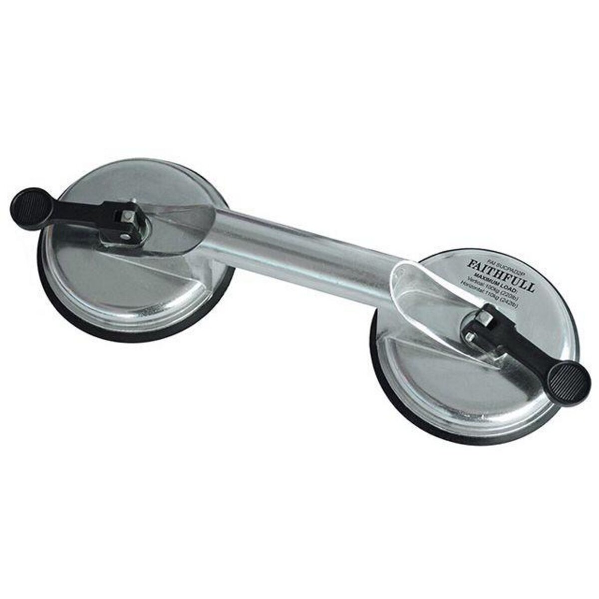 FAITHFULL Ventouses aluminium - 2 têtes Ø 120 mm