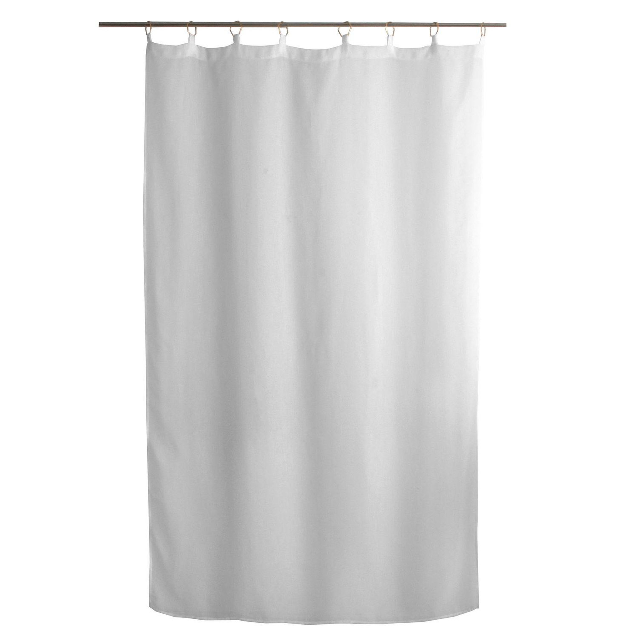 TOILINUX Voilage effet lin avec anneaux dorés vera - 140 x 240 cm - blanc