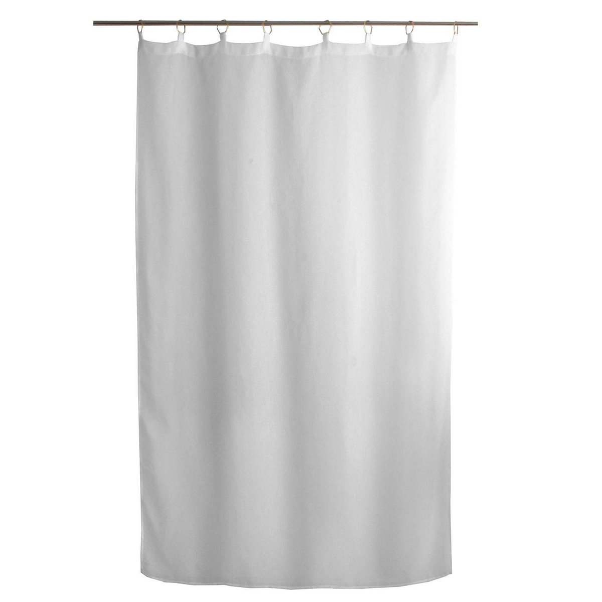 TOILINUX Voilage effet lin avec anneaux dorés VERA - 140 x 240 cm - Blanc