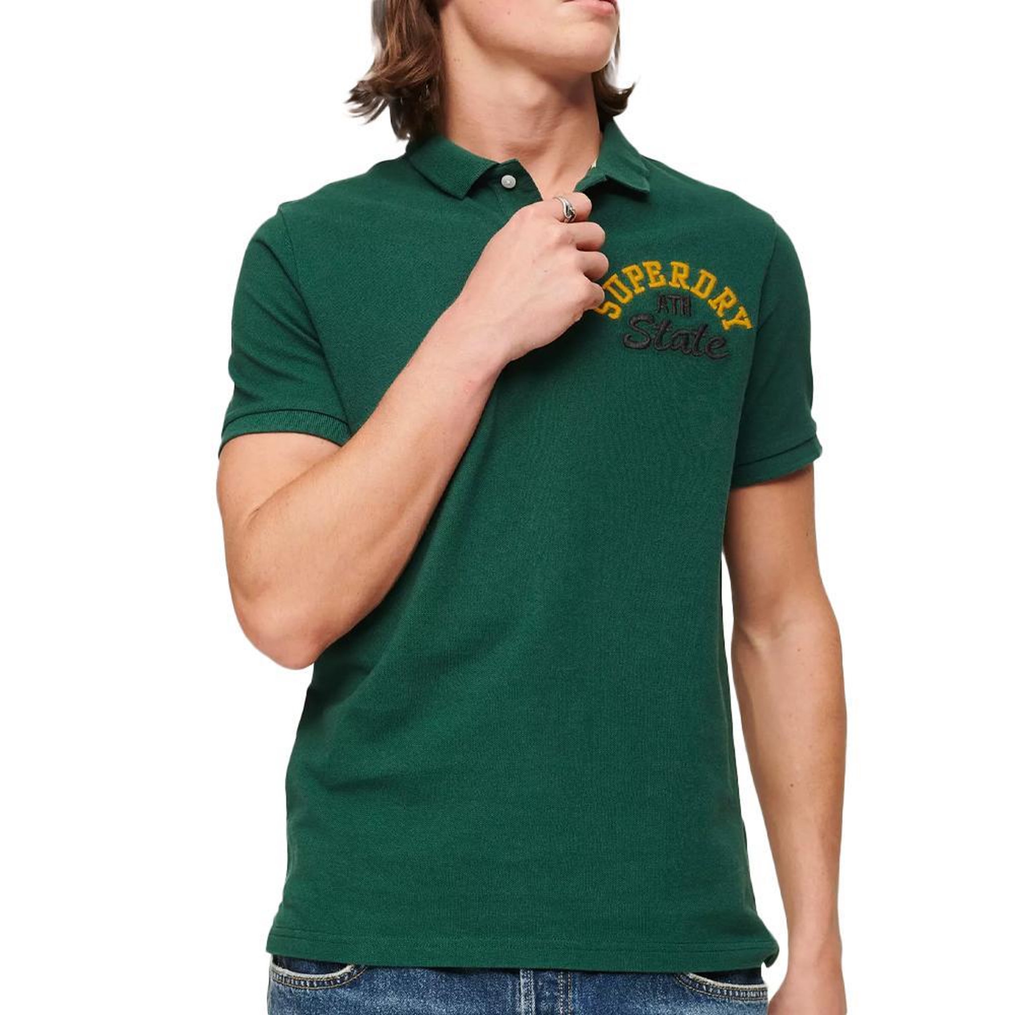 Voir la diapositive 1 : SUPERDRY Polo Vert Homme Superdry Vintage Superstate