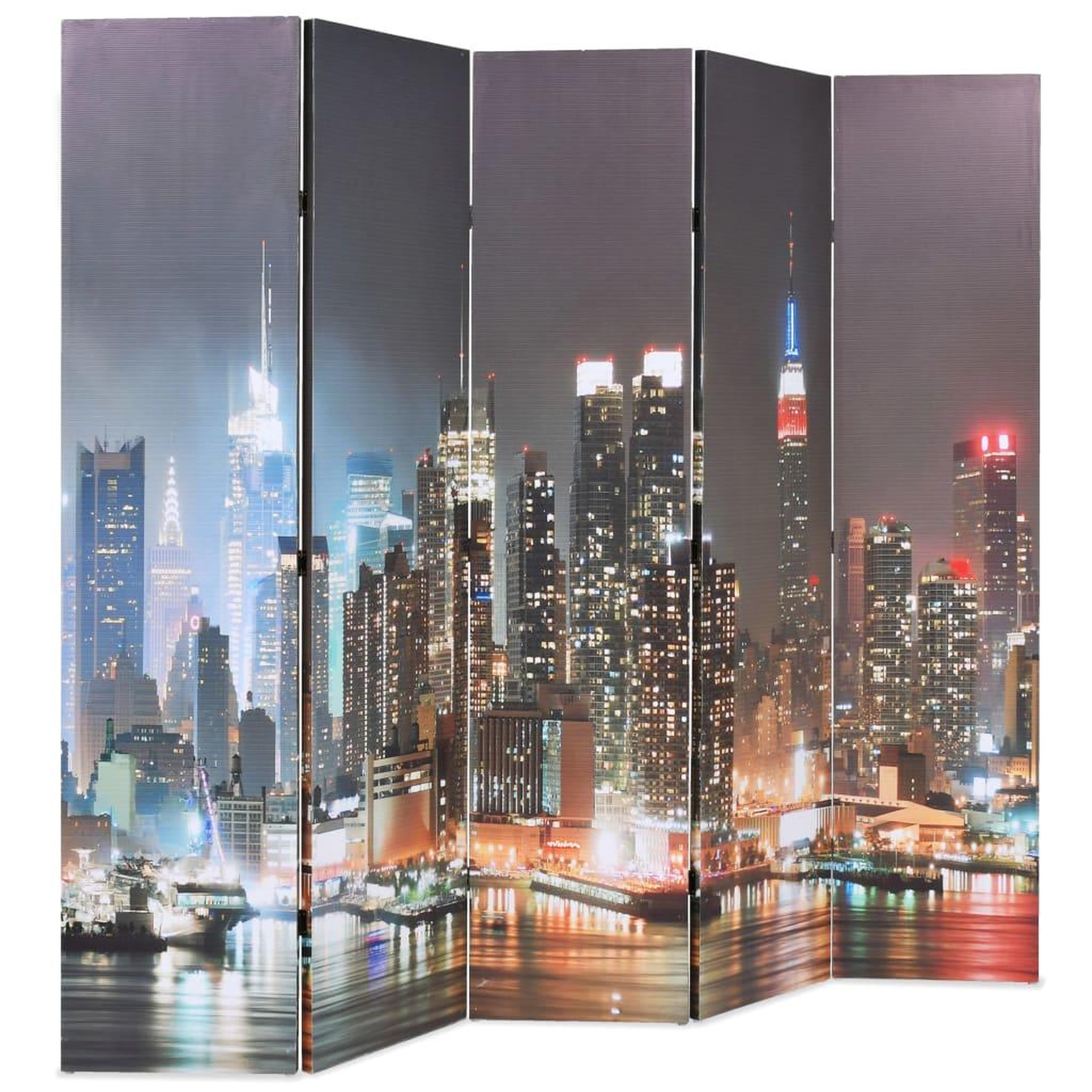 Voir la diapositive 2 : VIDAXL Cloison de separation pliable 200x170 cm New York la nuit