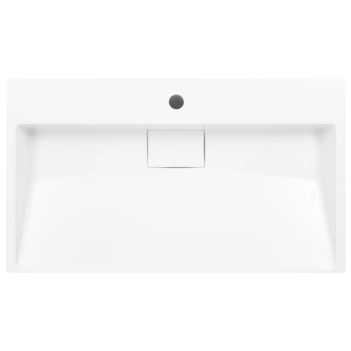 VIDAXL Lavabo 80x46x11 cm Fonte minerale/marbre Blanc