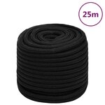 VIDAXL Corde de travail Noir 18 mm 25 m Polyester