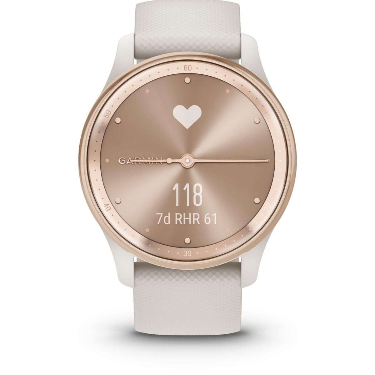 GARMIN Montre santé Vivomove Trend silicone blanc