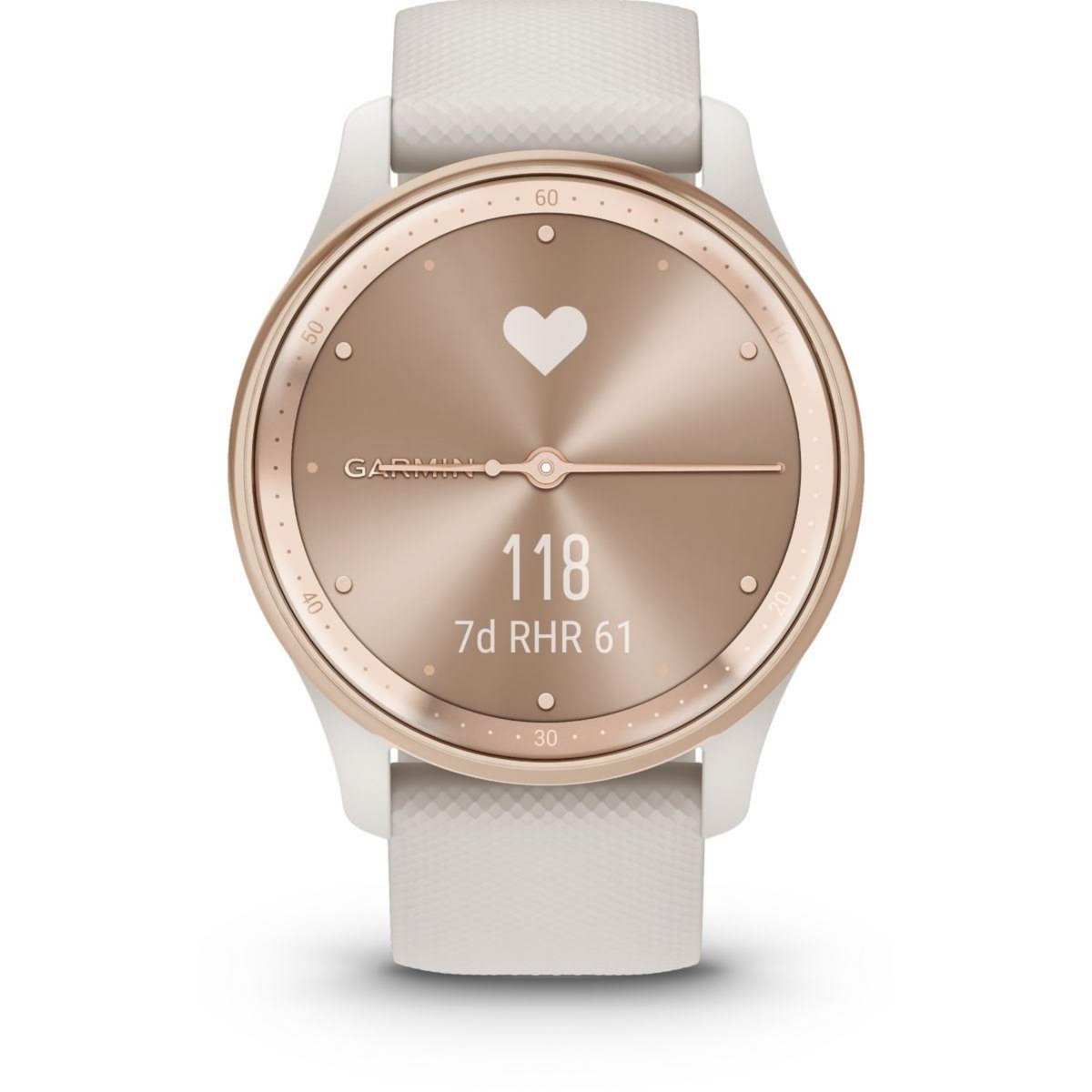 GARMIN Montre santé Vivomove Trend silicone blanc