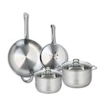 ELO Ensemble de 2 Poêles de cuisson 24 et 32 cm et 2 faitouts 20 et 24 cm Elo Profi Brillant